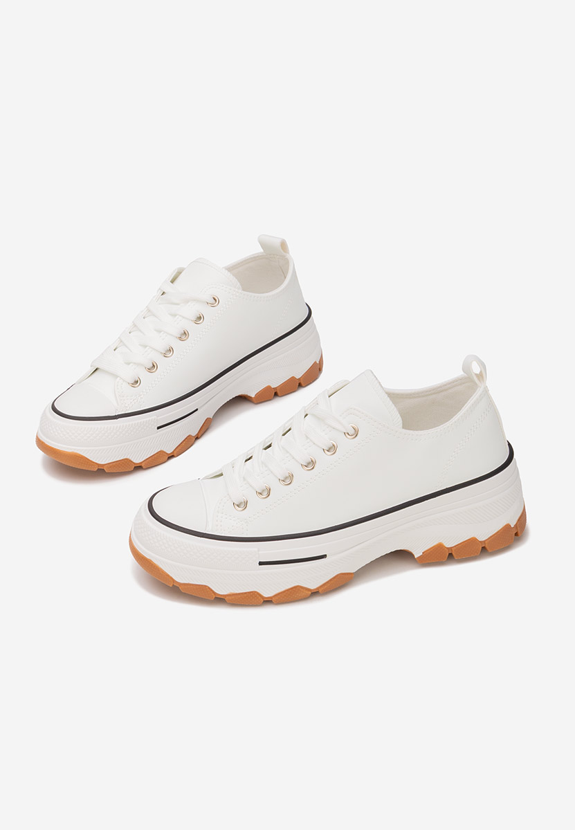 Tenisi cu platformă Raviana V4 albi