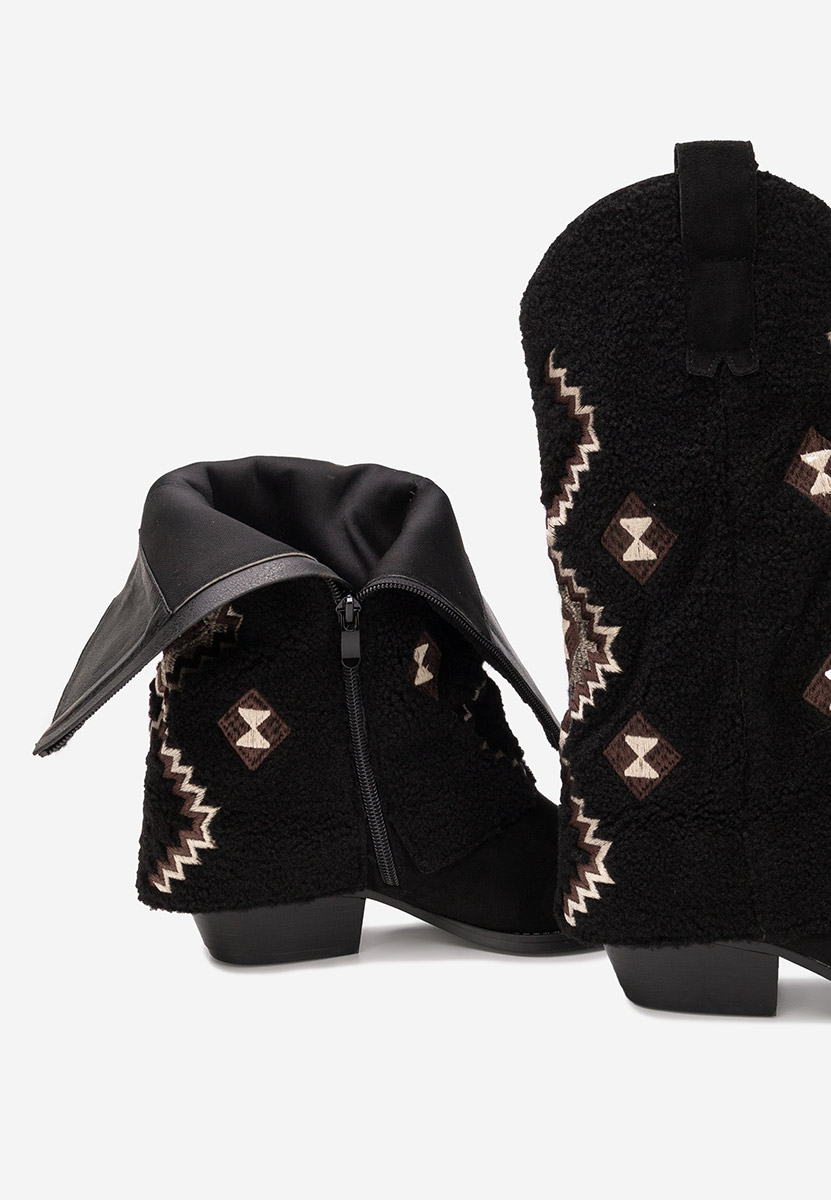 Cizme cu toc gros Cloria negre