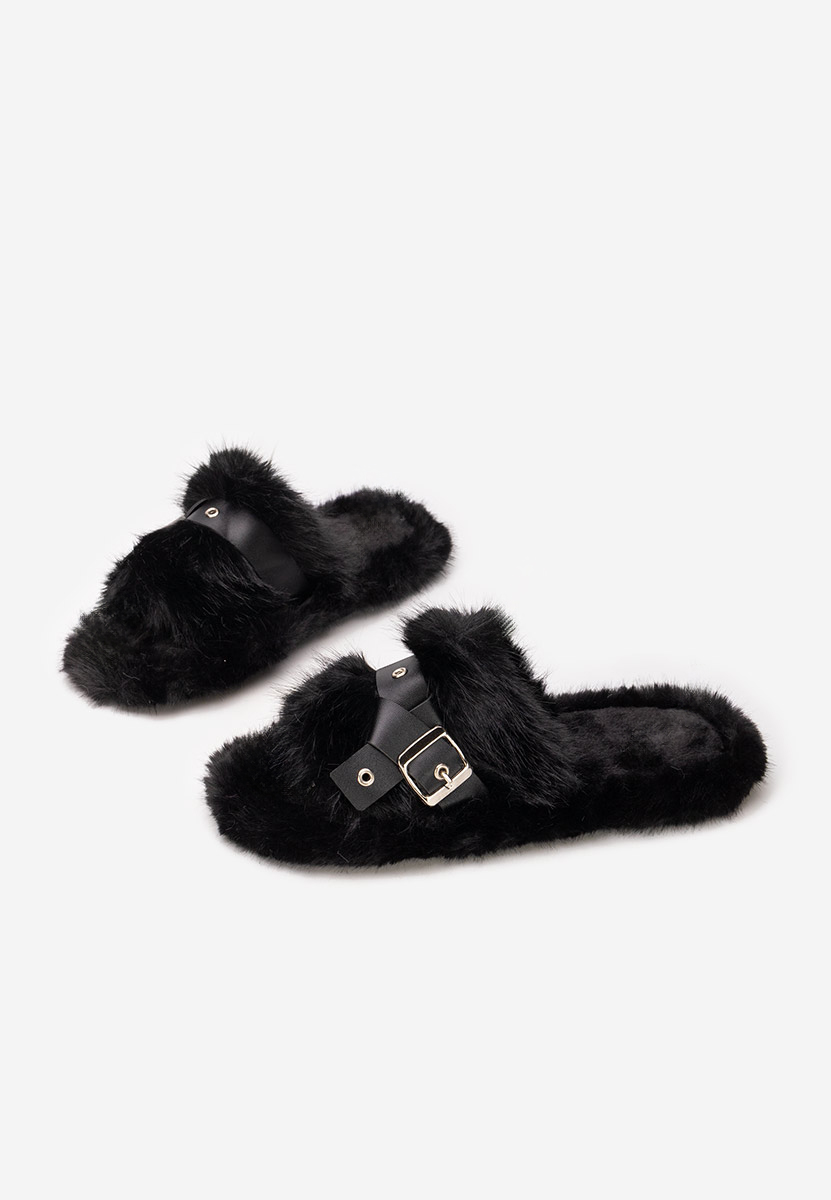 Papuci cu blanita Arlete negri Papuci cu blanita Arlete negri