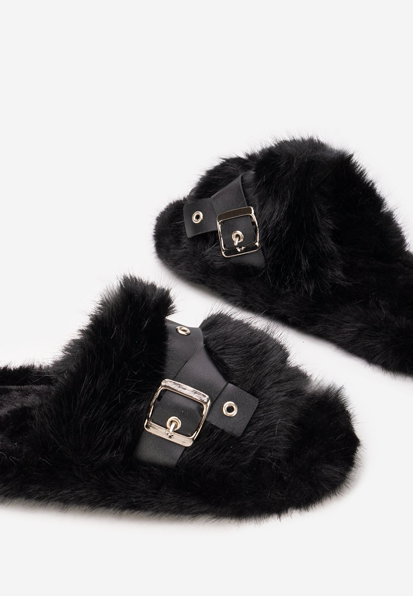 Papuci cu blanita Arlete negri Papuci cu blanita Arlete negri