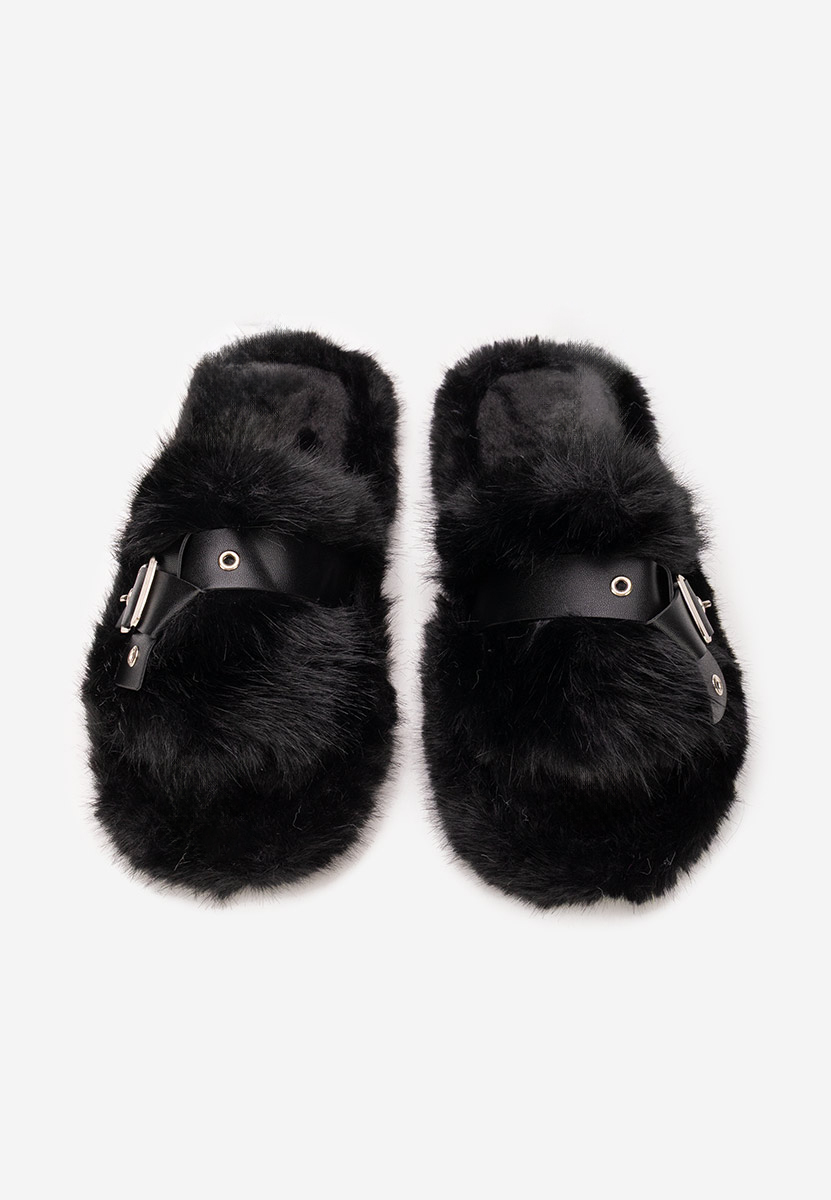 Papuci cu blanita Arlete negri Papuci cu blanita Arlete negri