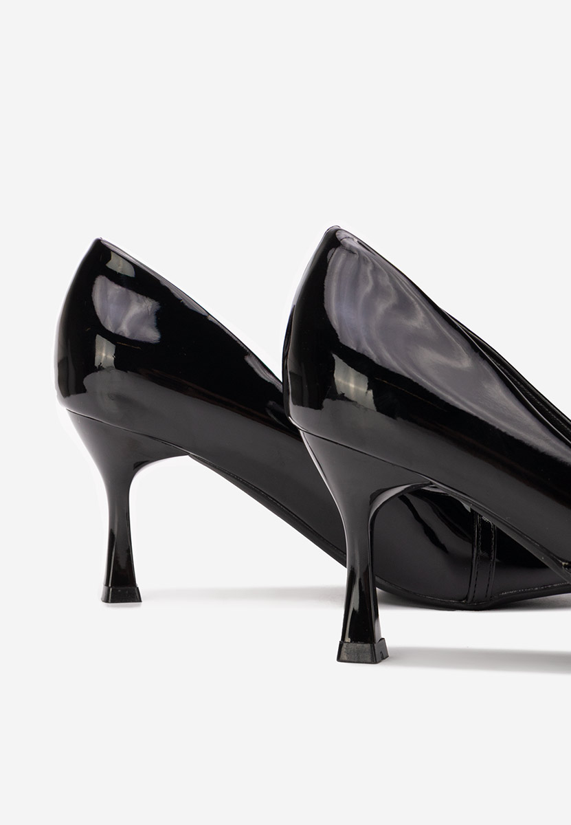 Pantofi cu toc subtire Neena negri