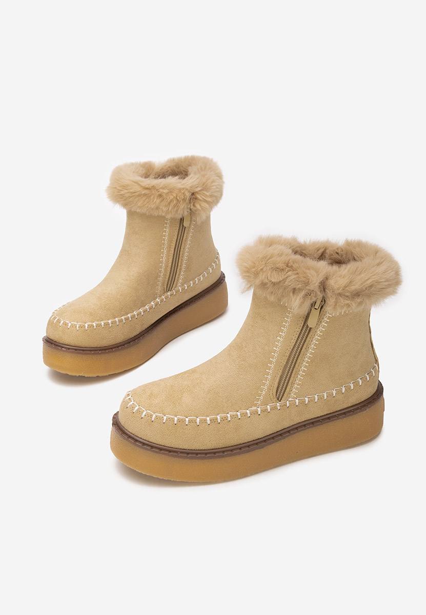 Ghete cu platformă Delyra kaki