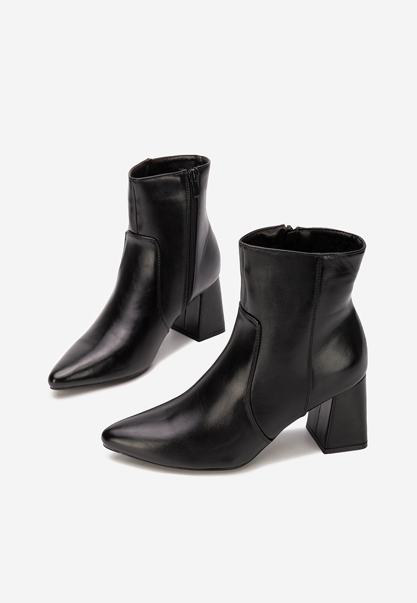 Botine cu toc gros Tavria negre