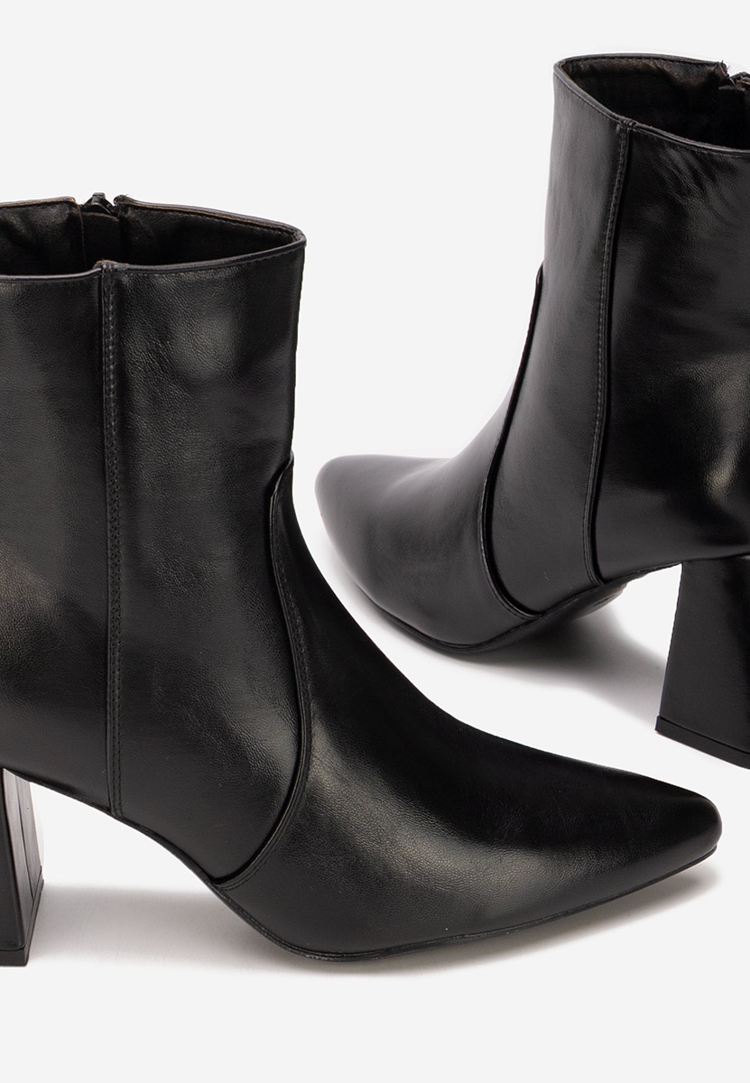 Botine cu toc gros Tavria negre