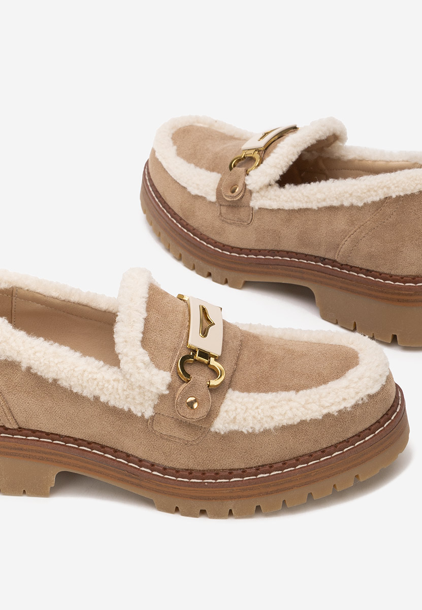 Mocasini dama Silvora kaki