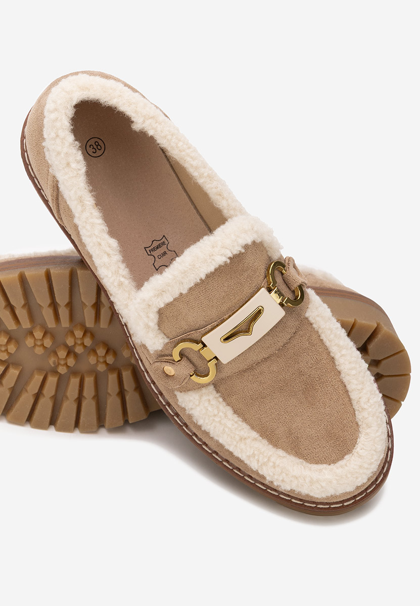 Mocasini dama Silvora kaki