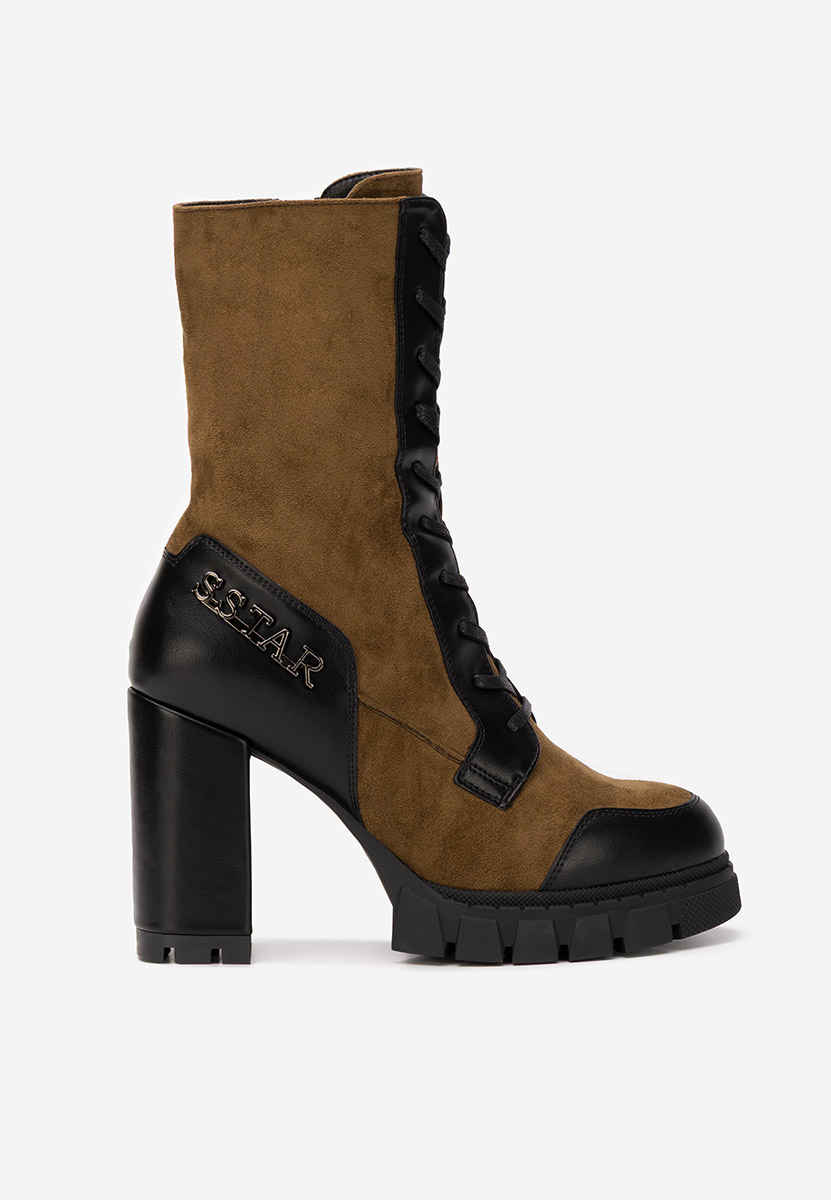 Botine cu toc gros Anahi V2 maro Botine cu toc gros Anahi V2 maro