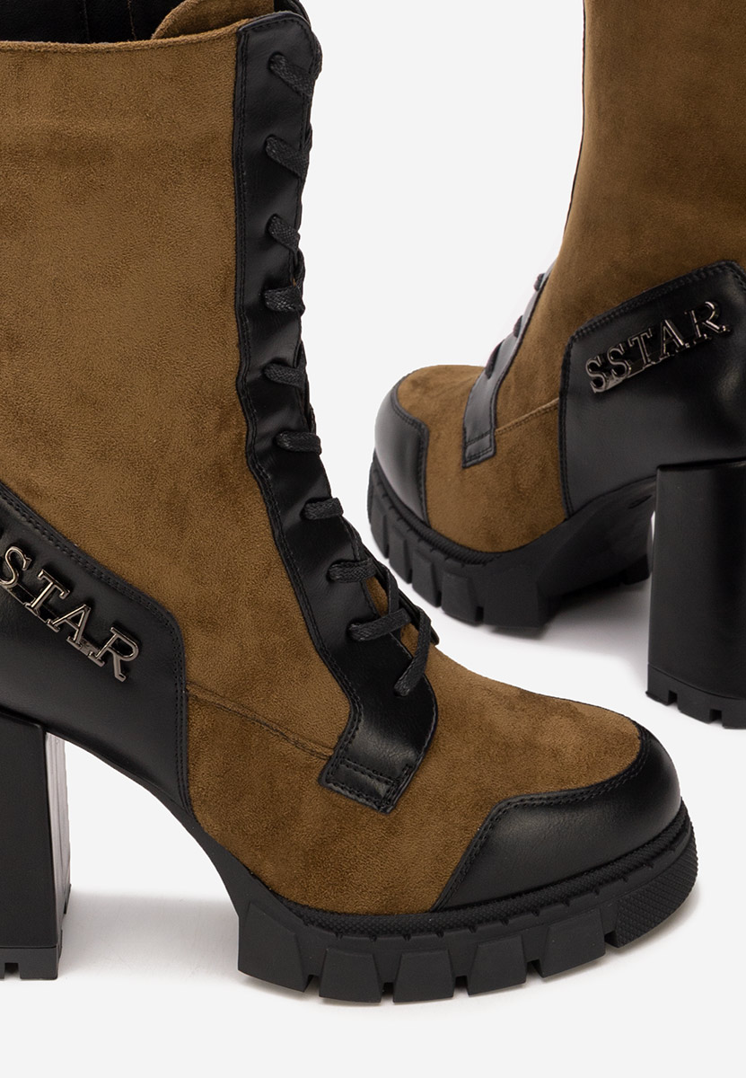 Botine cu toc gros Anahi V2 maro Botine cu toc gros Anahi V2 maro