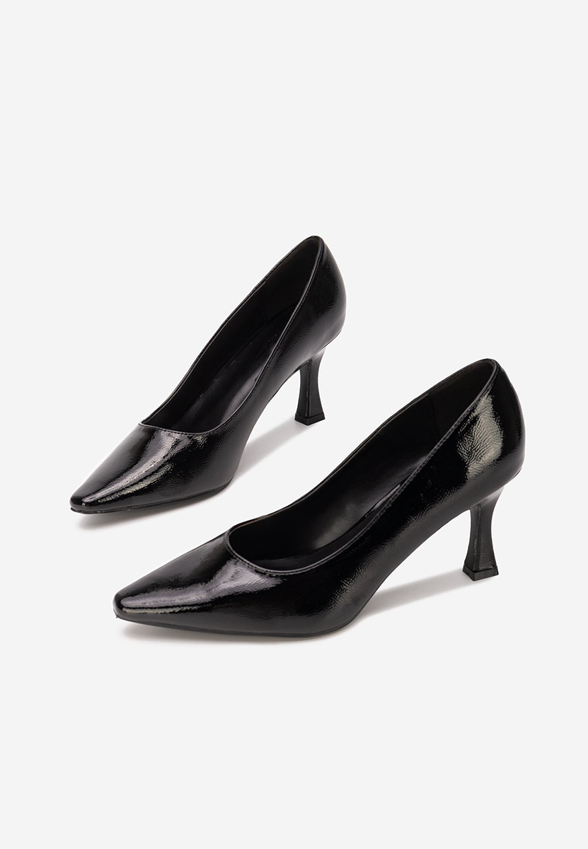 Pantofi cu toc subtire Hayley negri
