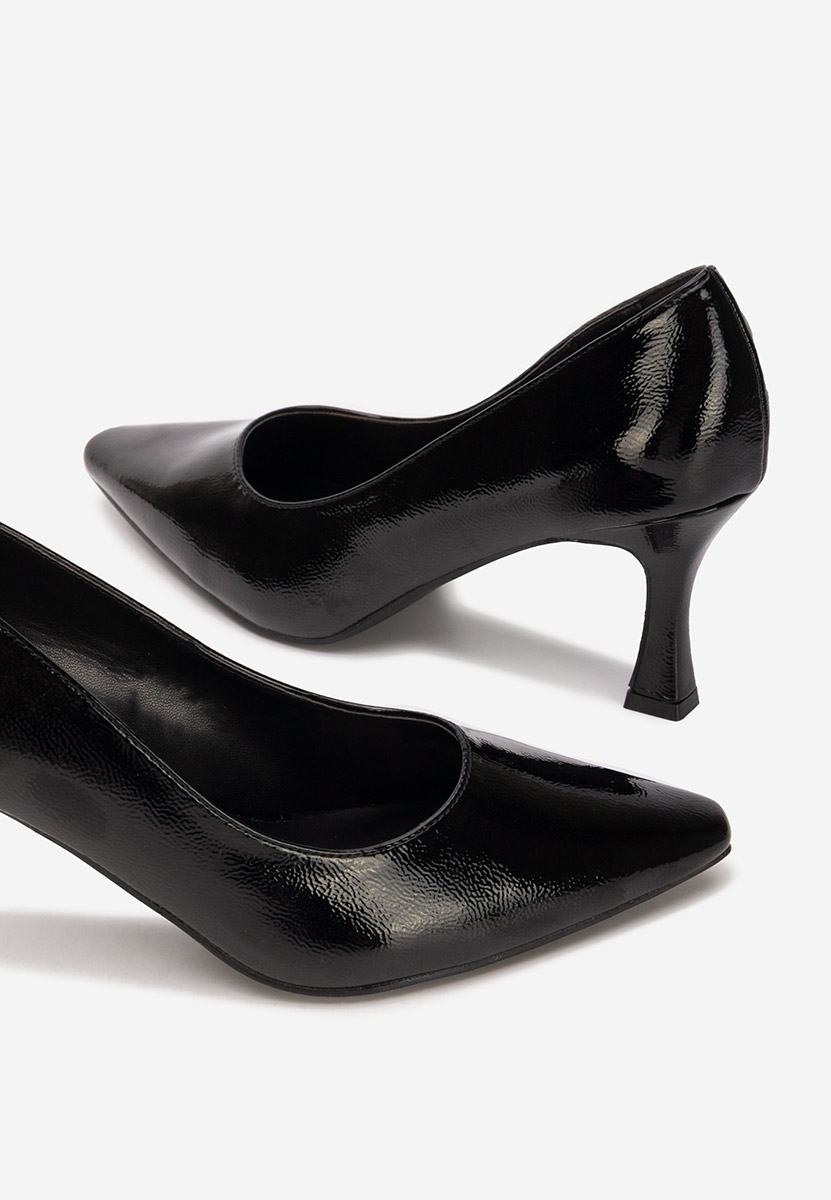 Pantofi cu toc subtire Hayley negri