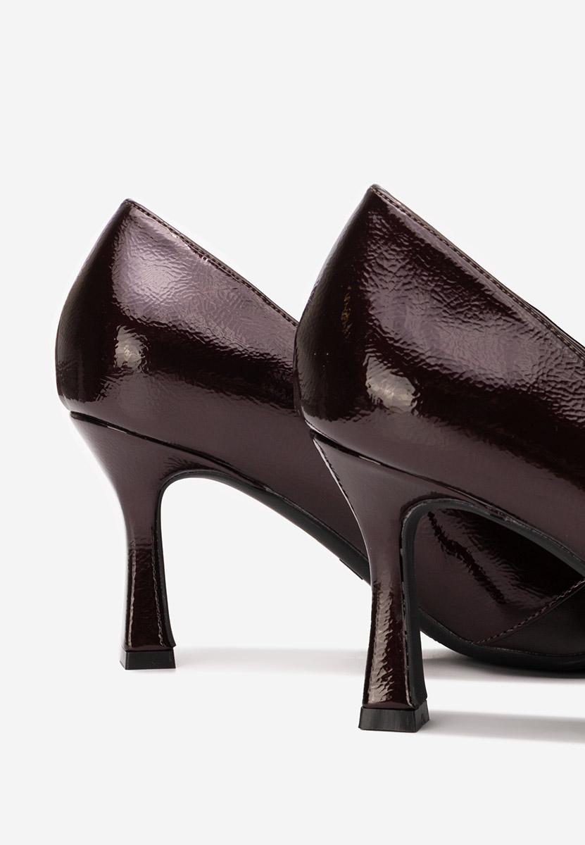 Pantofi cu toc subtire Ronie maro