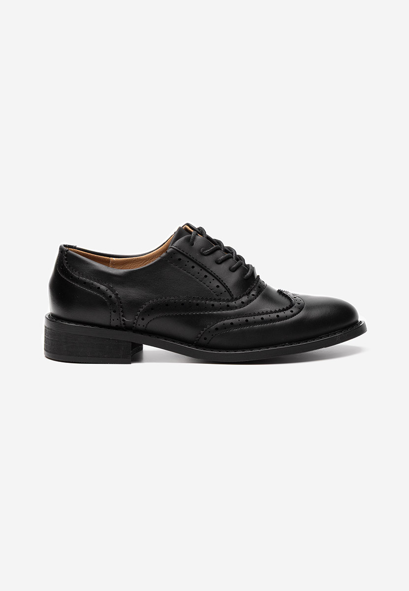 Pantofi dama brogue Cilora negri