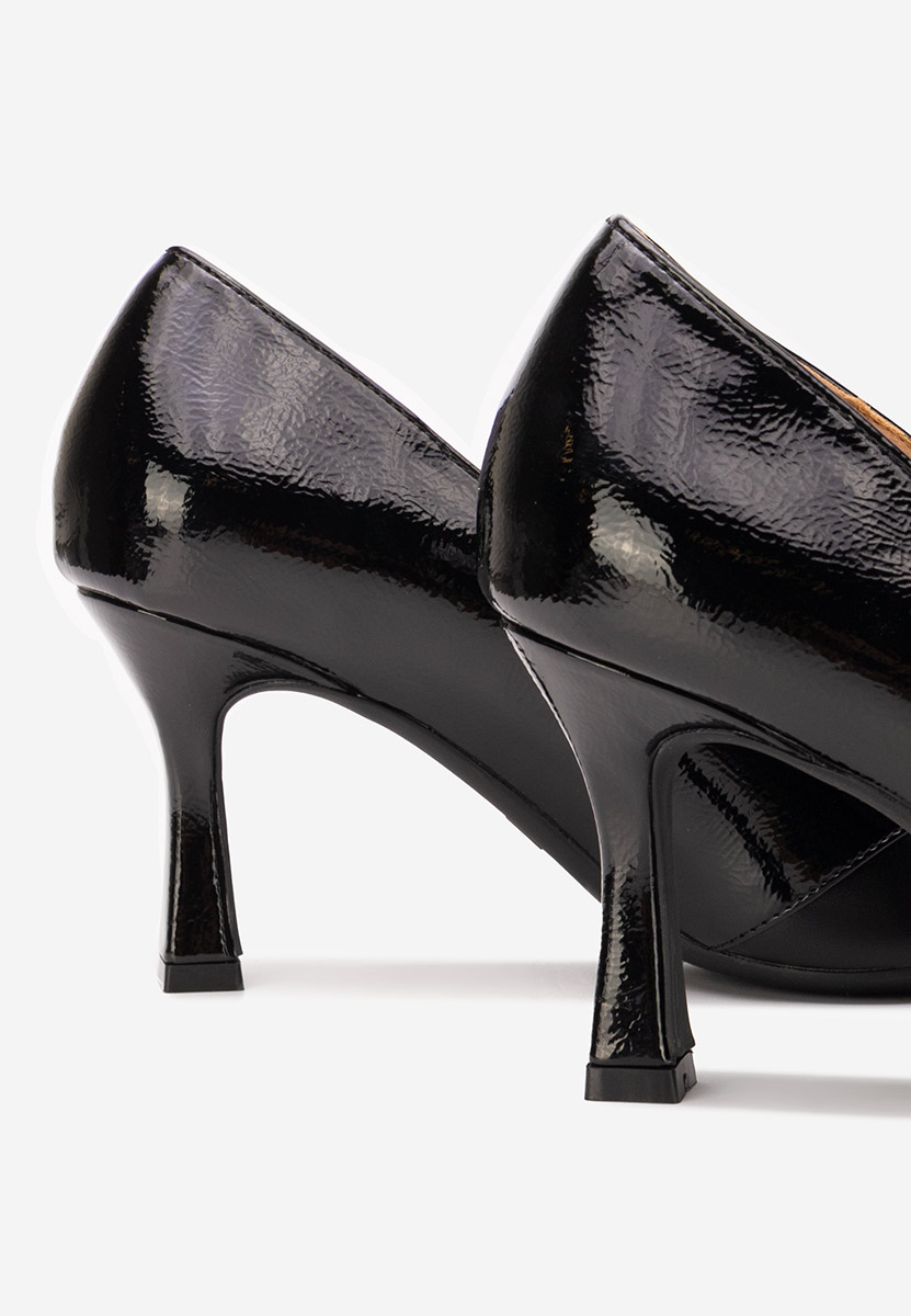 Pantofi cu toc subtire Ronie negri