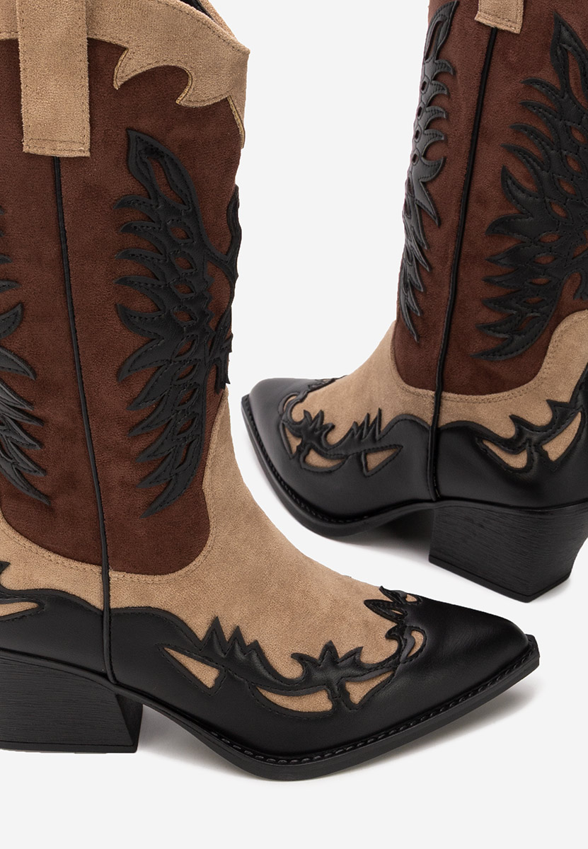 Cizme cowboy damă Jasnira negre