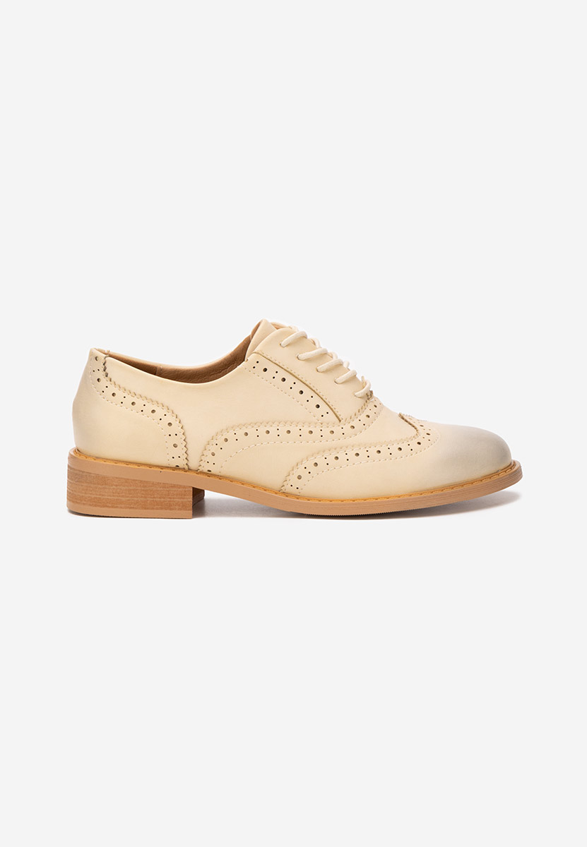 Pantofi dama brogue Cilora bej