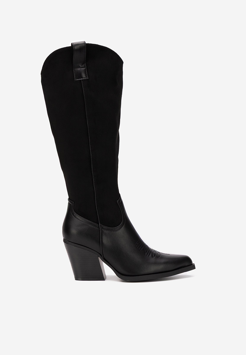 Cizme cu toc gros Ulvera negre