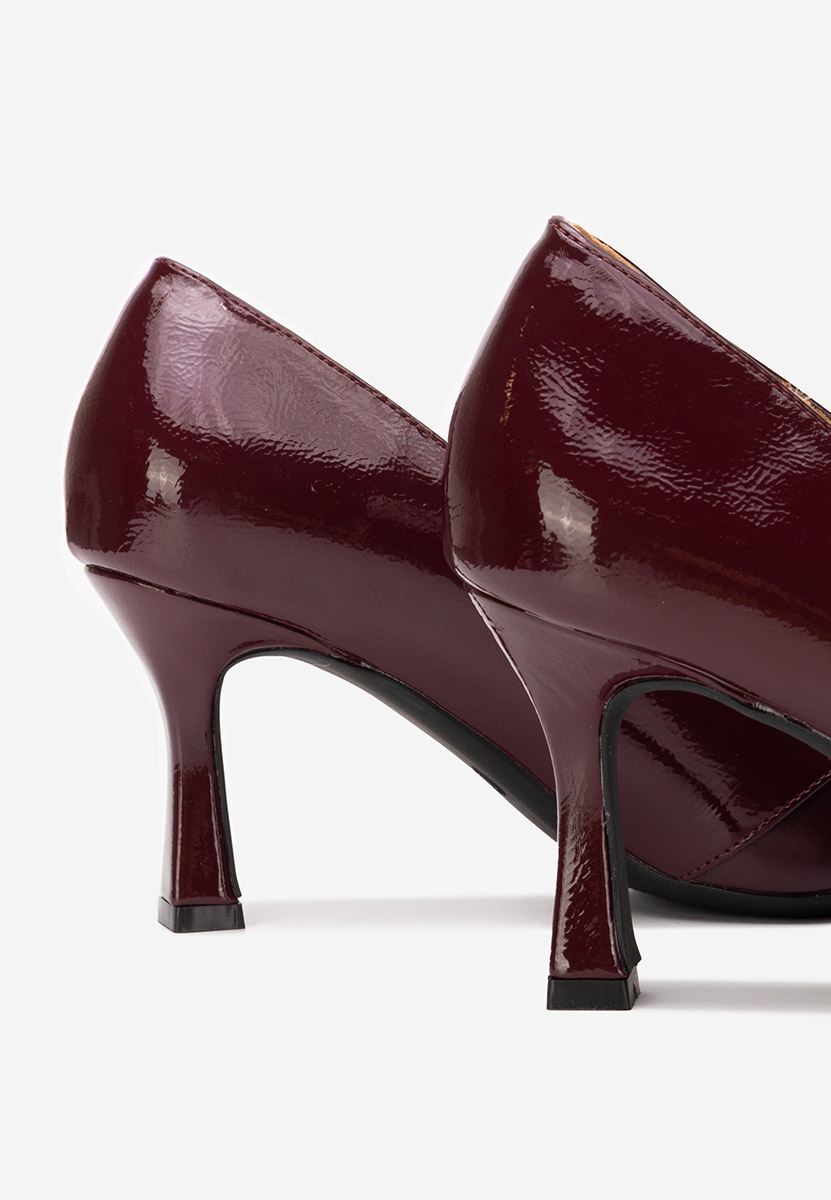 Pantofi cu toc subtire Ronie grena