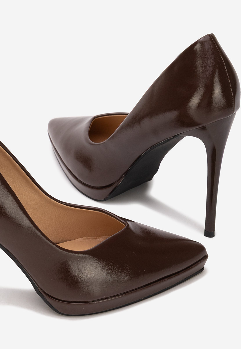 Pantofi cu toc stiletto Reneia maro