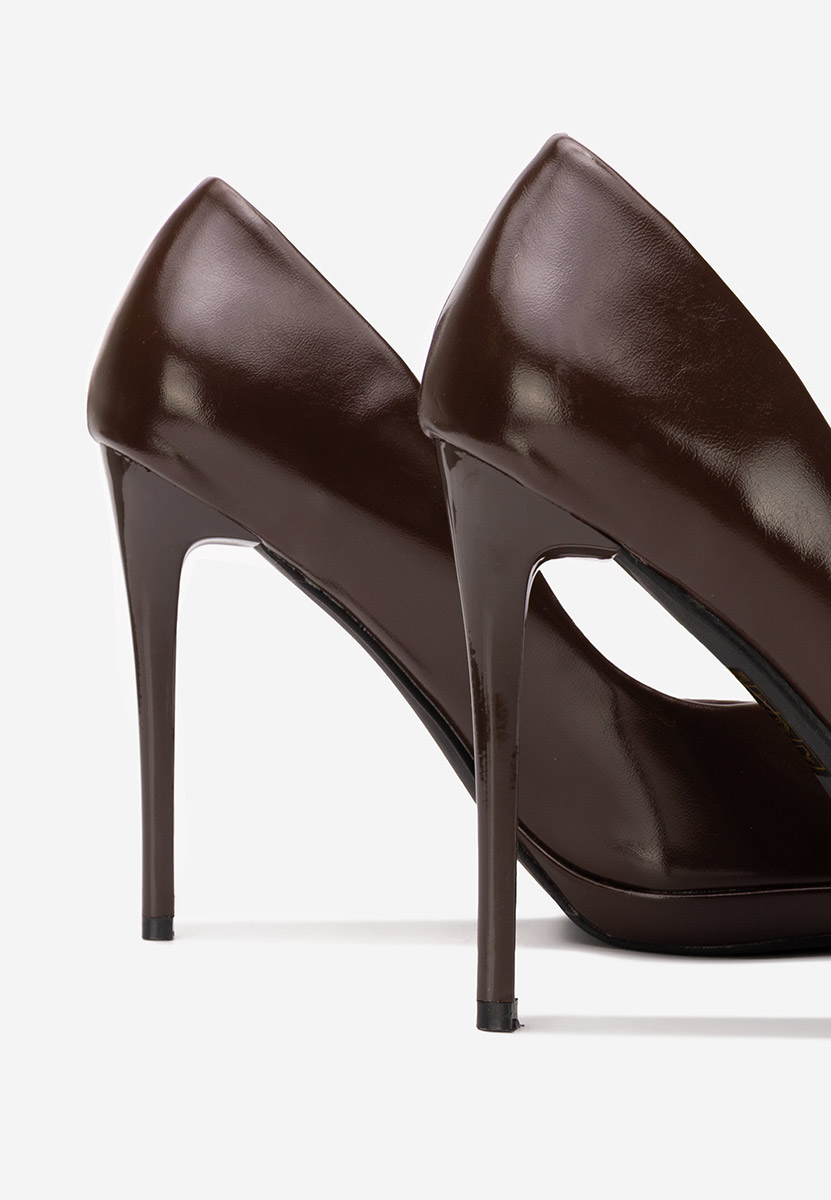 Pantofi cu toc stiletto Reneia maro