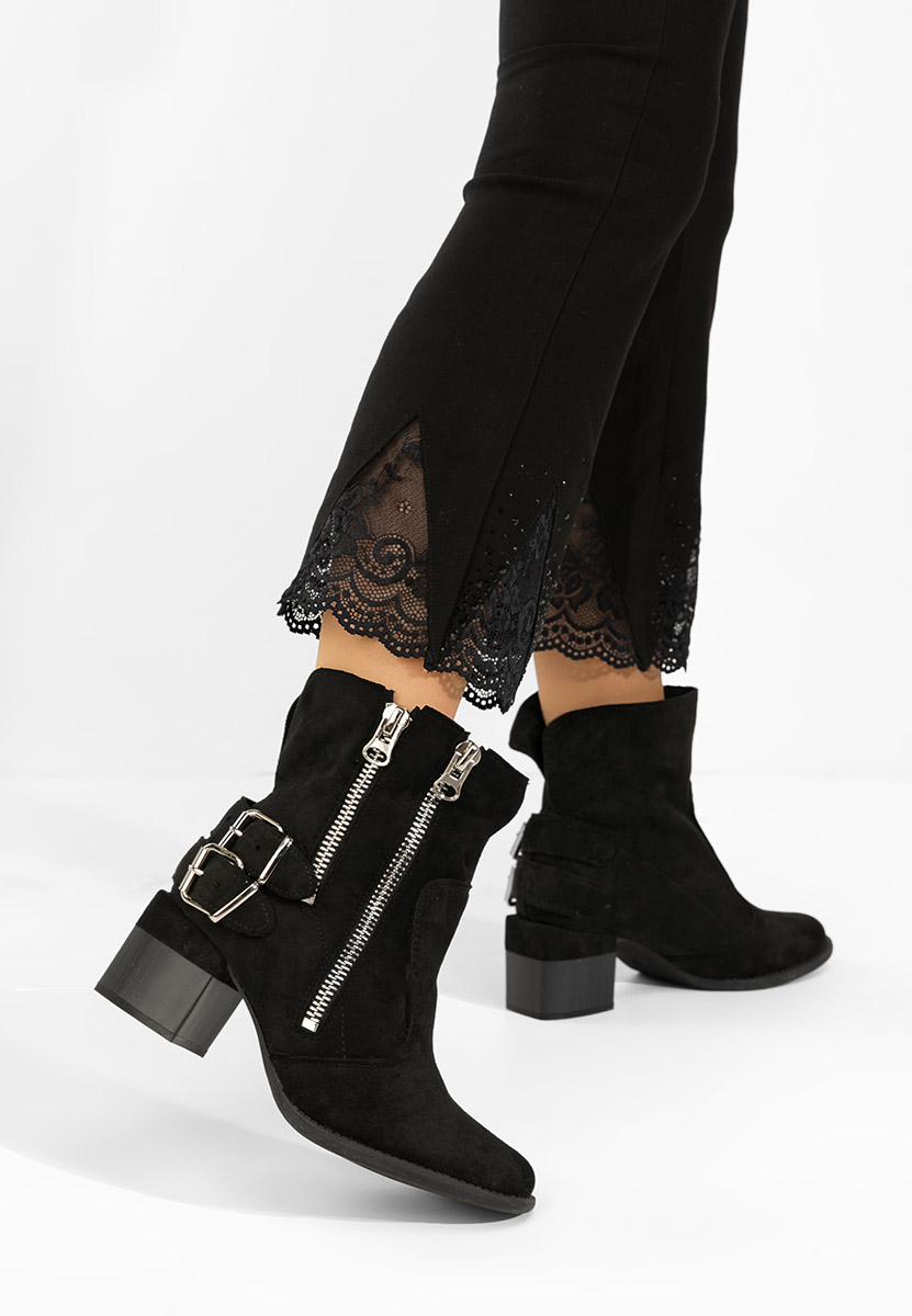 Botine cu toc gros Laroya V5 negre Botine cu toc gros Laroya V5 negre