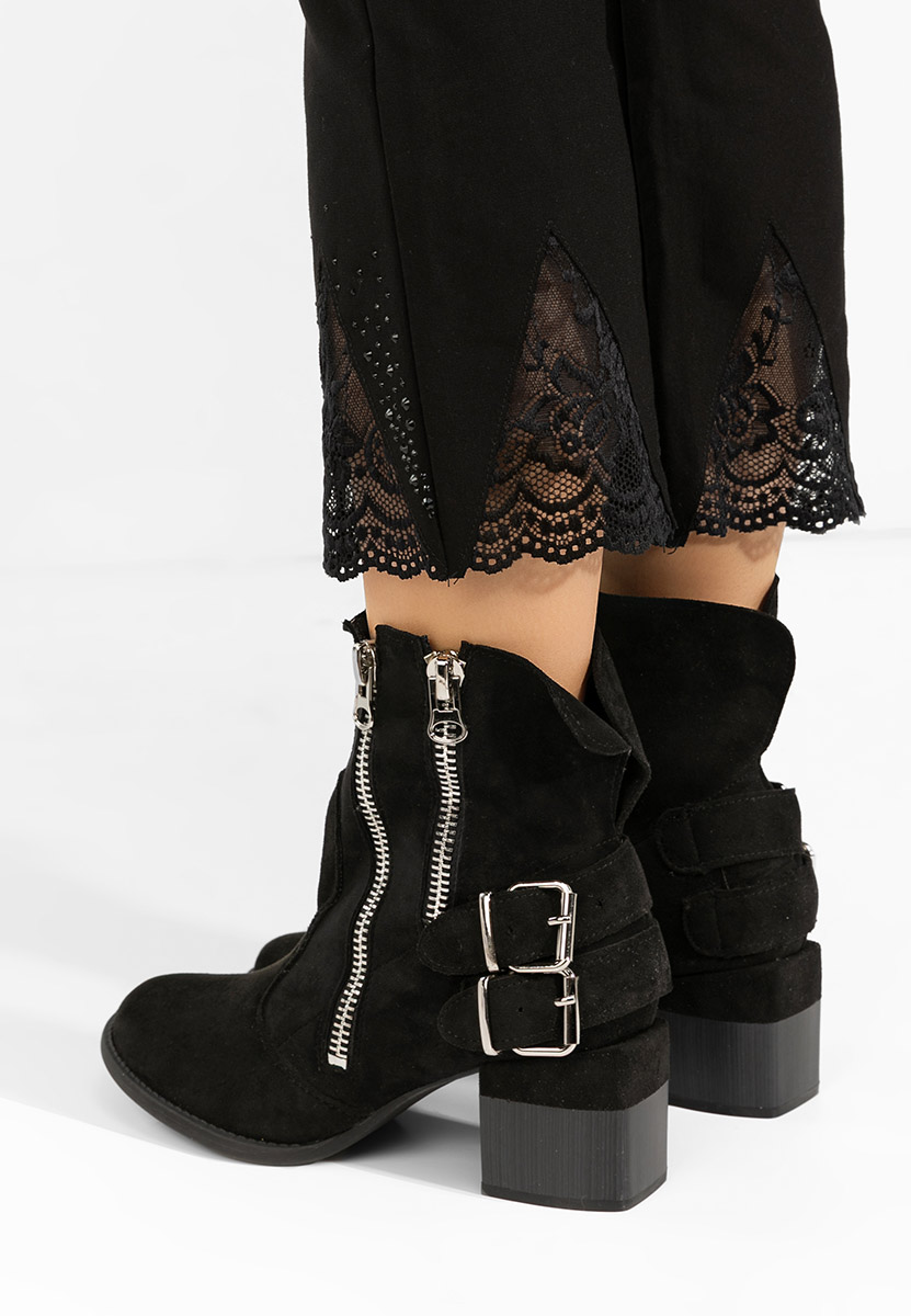 Botine cu toc gros Laroya V5 negre Botine cu toc gros Laroya V5 negre