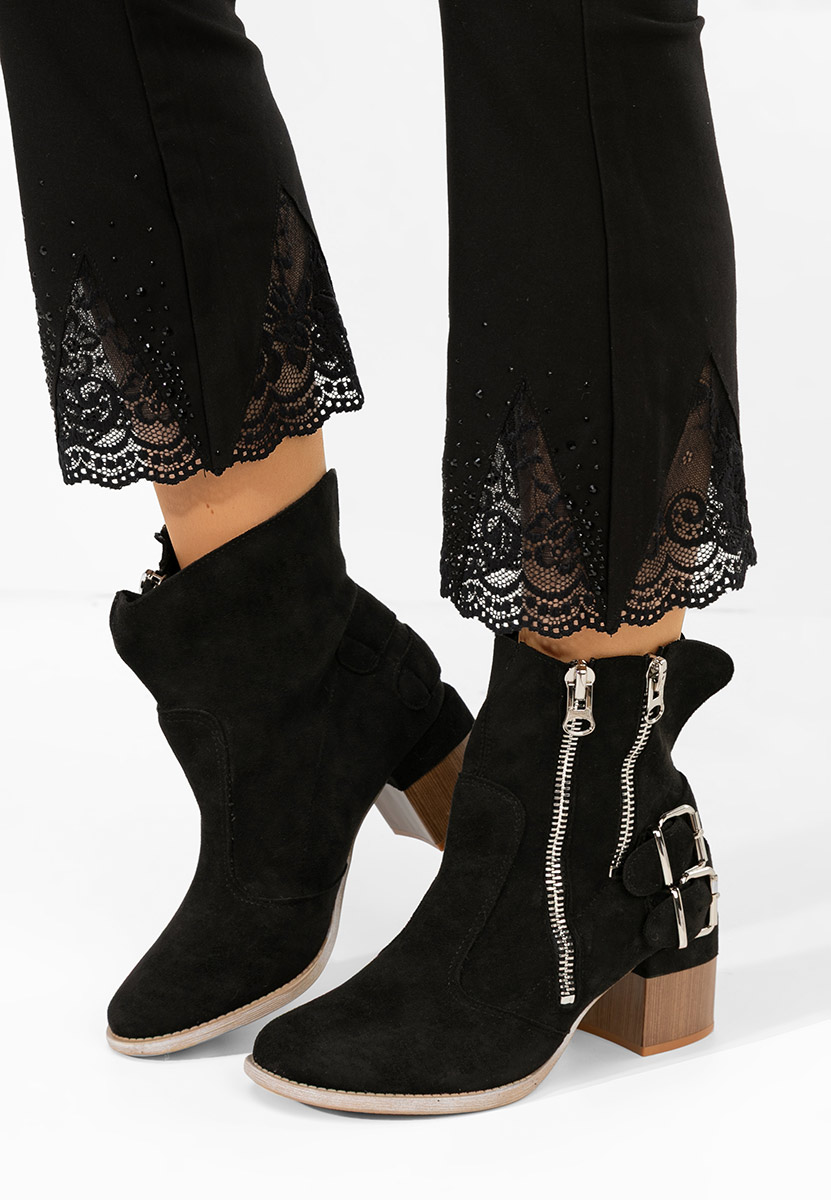 Botine cu toc gros Laroya V6 negre Botine cu toc gros Laroya V6 negre