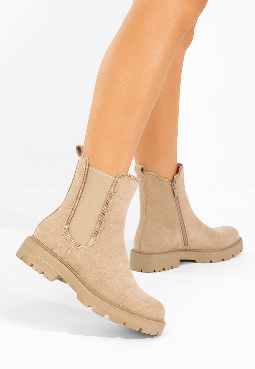 Ghete chelsea dama Brisaya V2 bej