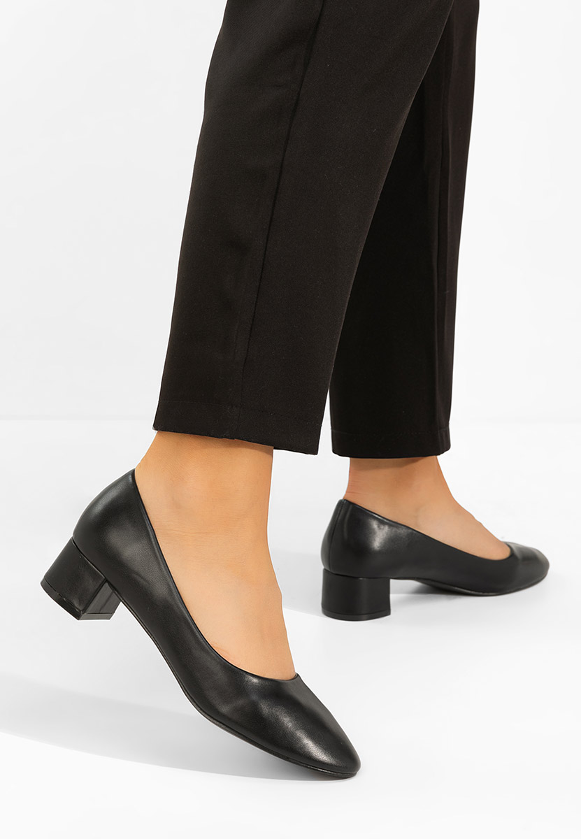 Pantofi cu toc mic Carmira negri Pantofi cu toc mic Carmira negri