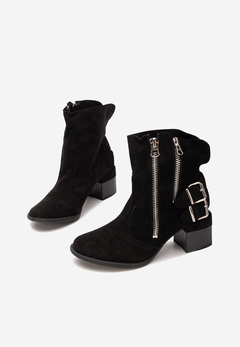 Botine cu toc gros Laroya V5 negre Botine cu toc gros Laroya V5 negre