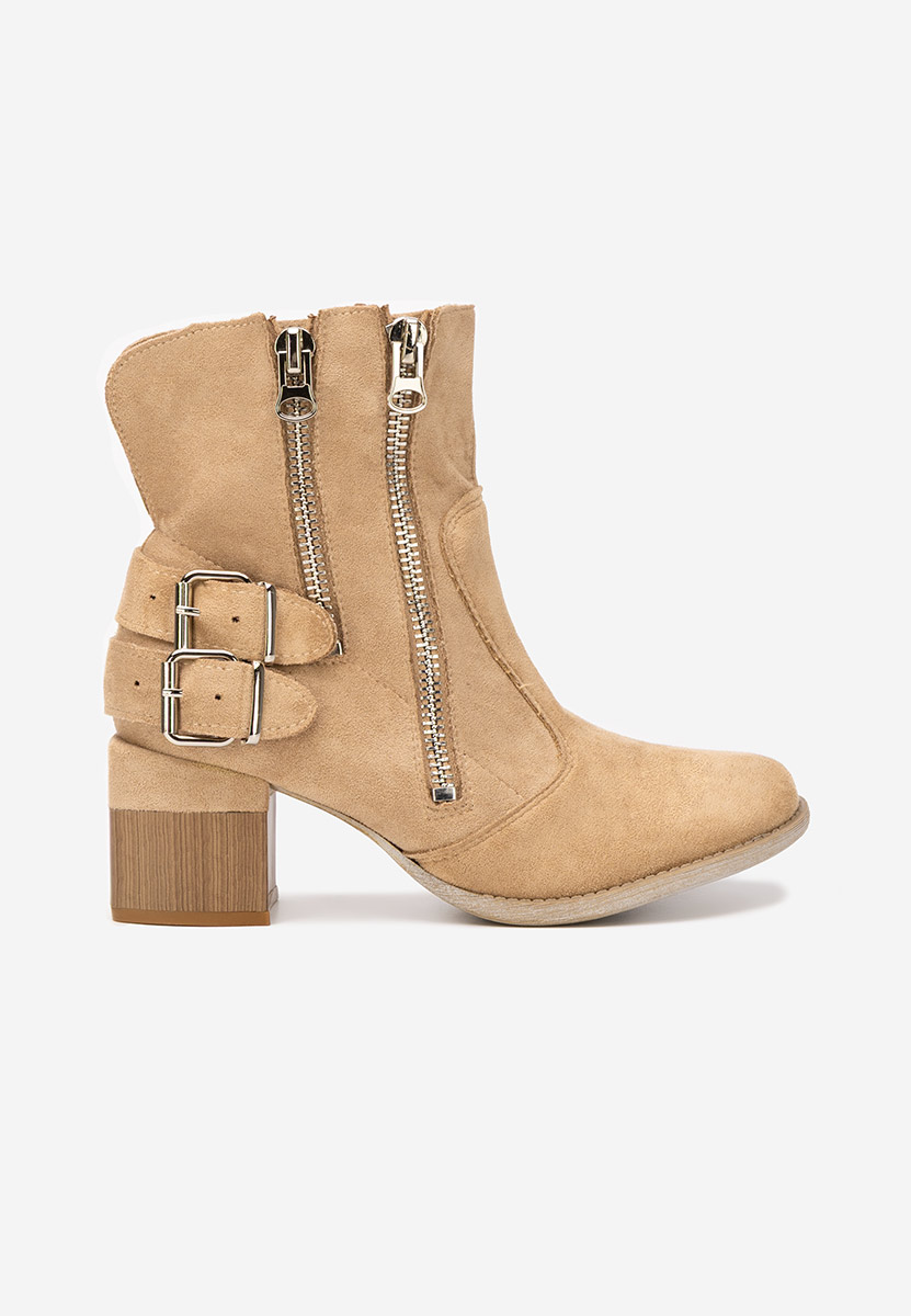 Botine cu toc gros Laroya V5 kaki Botine cu toc gros Laroya V5 kaki