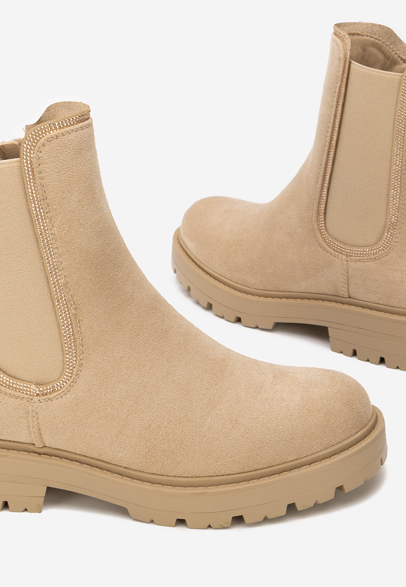 Ghete chelsea dama Brisaya V2 bej