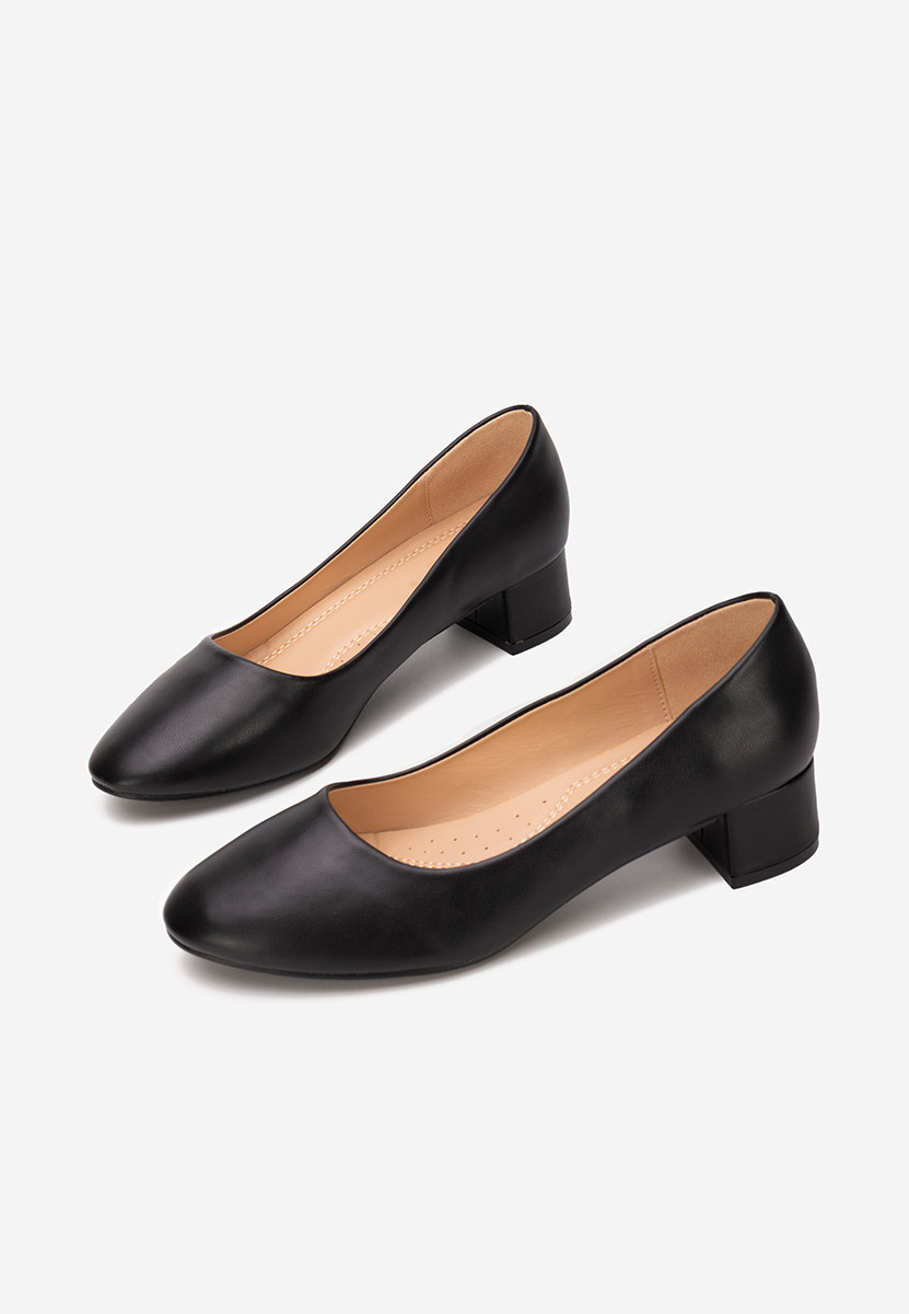 Pantofi cu toc mic Carmira negri Pantofi cu toc mic Carmira negri