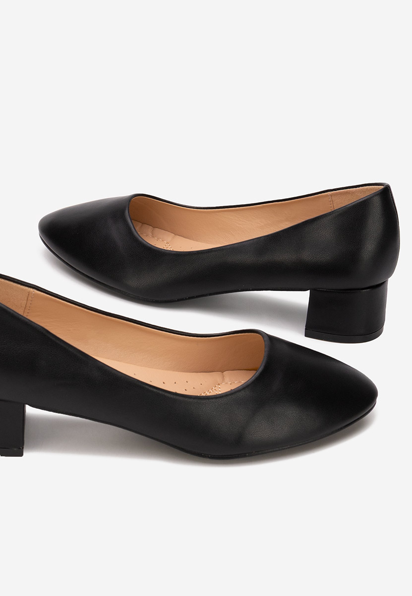 Pantofi cu toc mic Carmira negri Pantofi cu toc mic Carmira negri