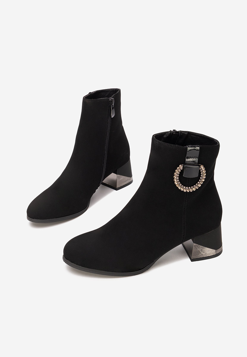 Botine cu toc gros Lorivara V2 negre