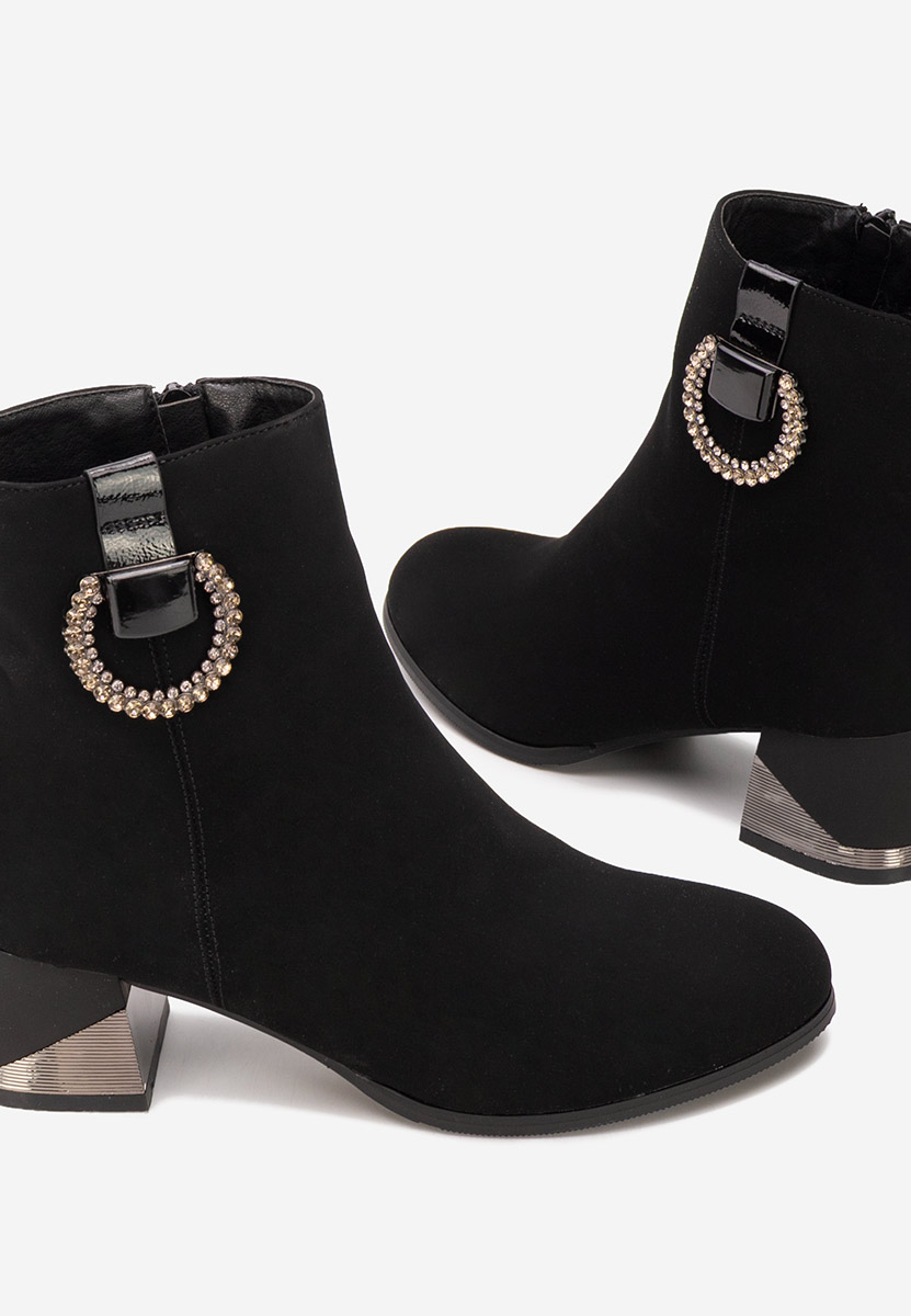 Botine cu toc gros Lorivara V2 negre