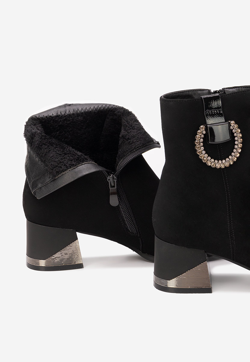 Botine cu toc gros Lorivara V2 negre