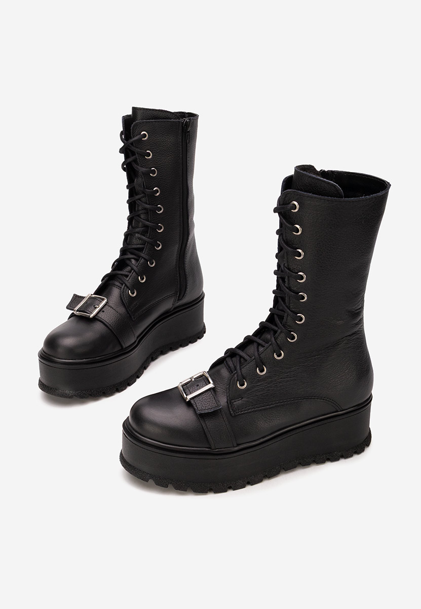 Ghete dama piele Soniela negre Ghete dama piele Soniela negre