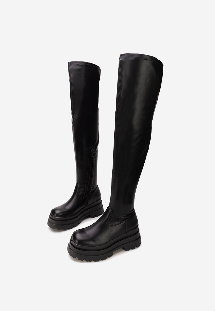Cizme lungi peste genunchi Melyna V2 negre Cizme lungi peste genunchi Melyna V2 negre