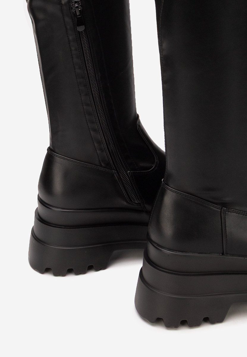Cizme lungi peste genunchi Melyna V2 negre Cizme lungi peste genunchi Melyna V2 negre