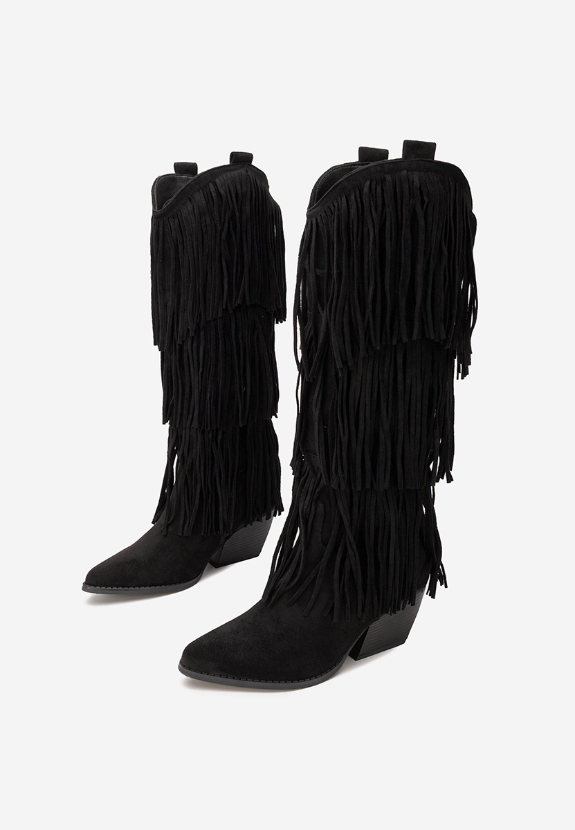 Cizme cowboy dama Rosila negre Cizme cowboy dama Rosila negre