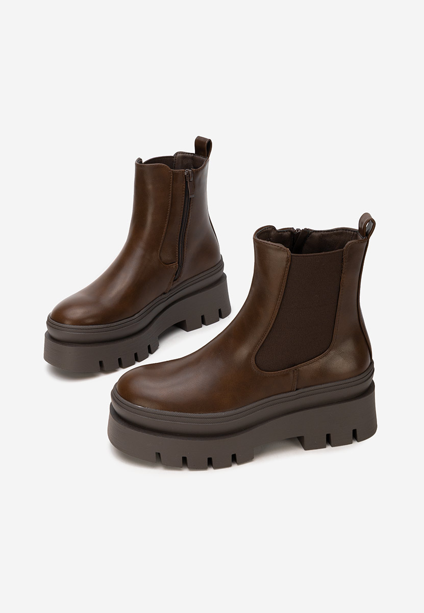 Ghete chelsea dama Solia V2 maro