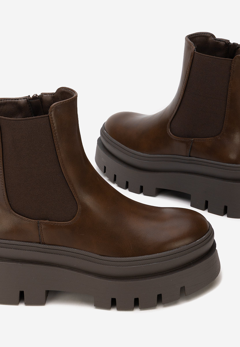 Ghete chelsea dama Solia V2 maro