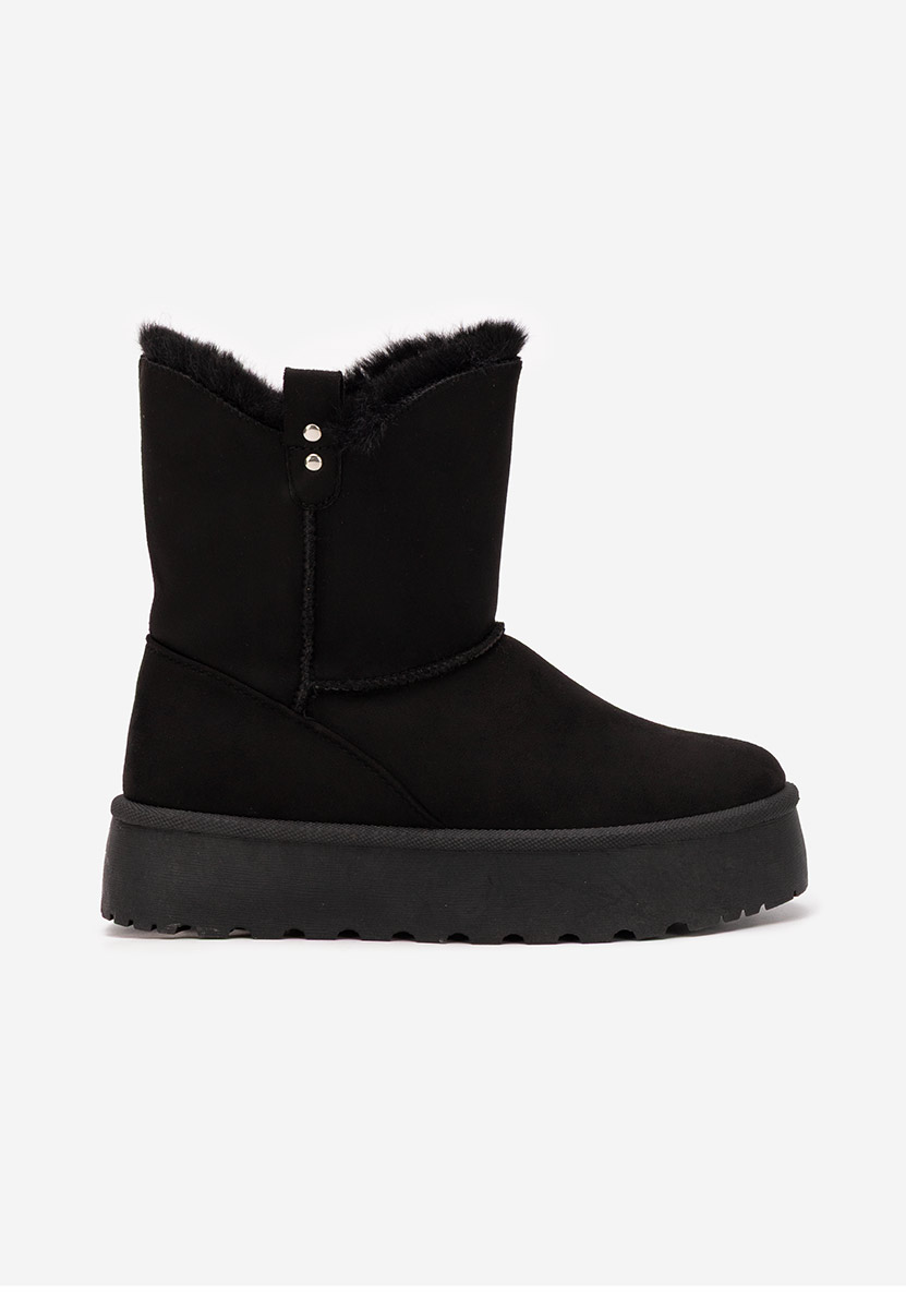 Cizme tip ugg cu platformă Reika negre