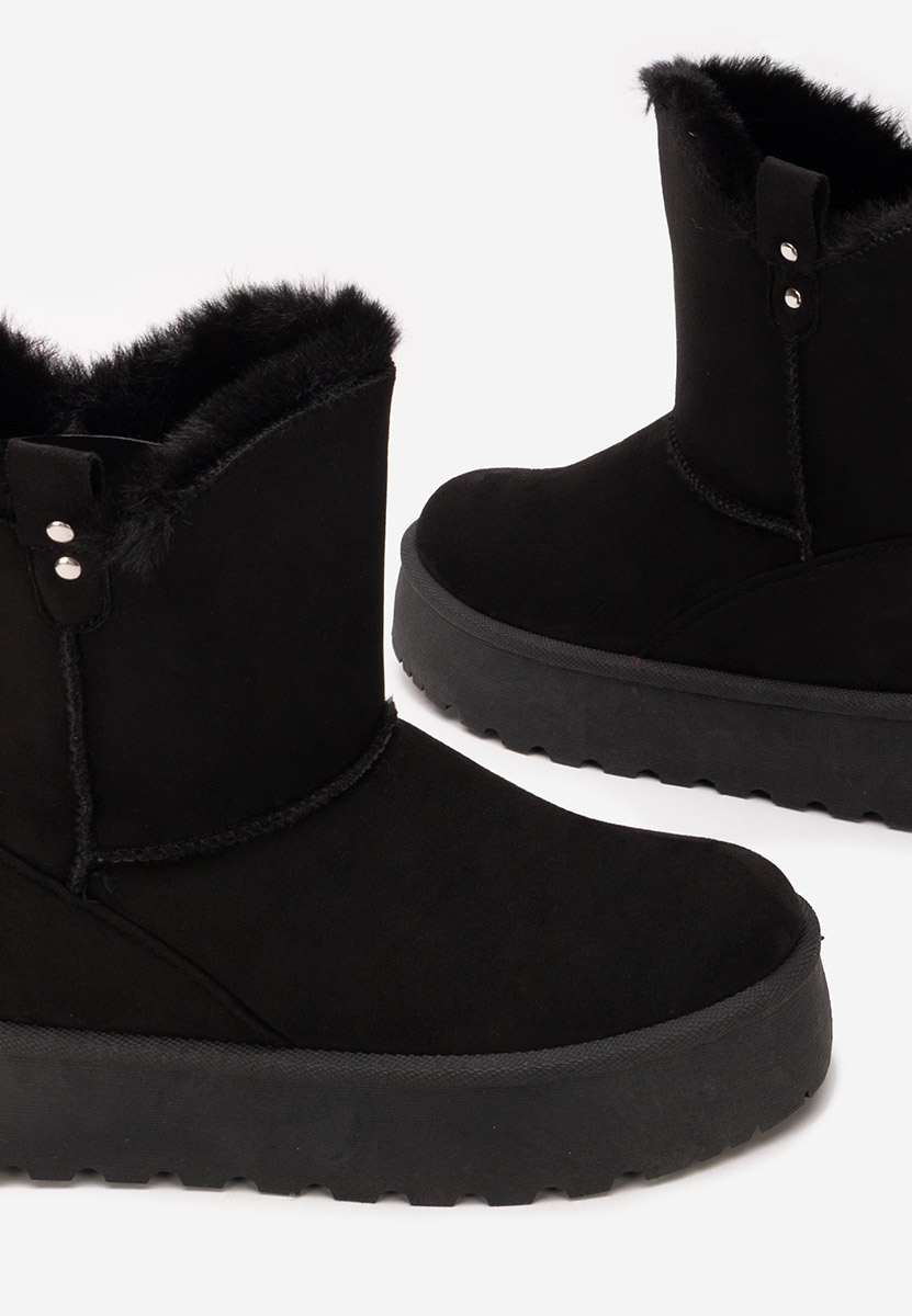 Cizme tip ugg cu platformă Reika negre