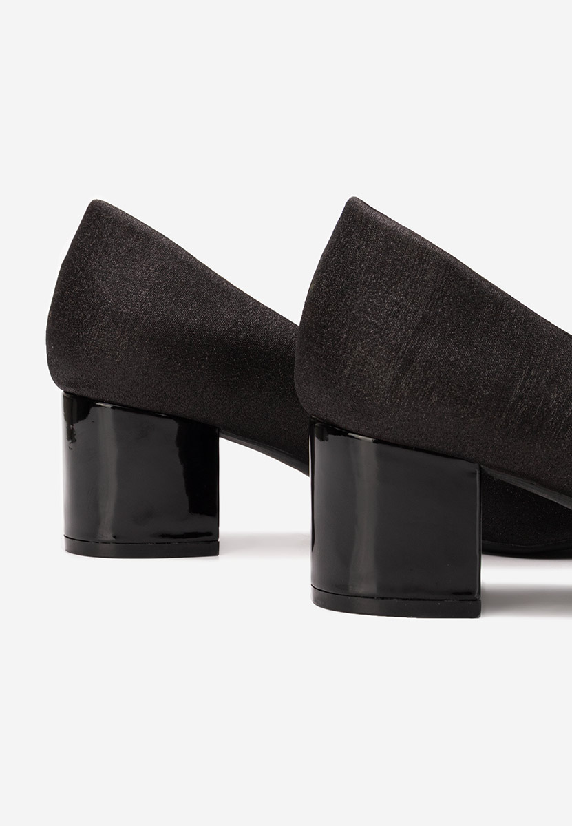 Pantofi cu toc gros Osania negri