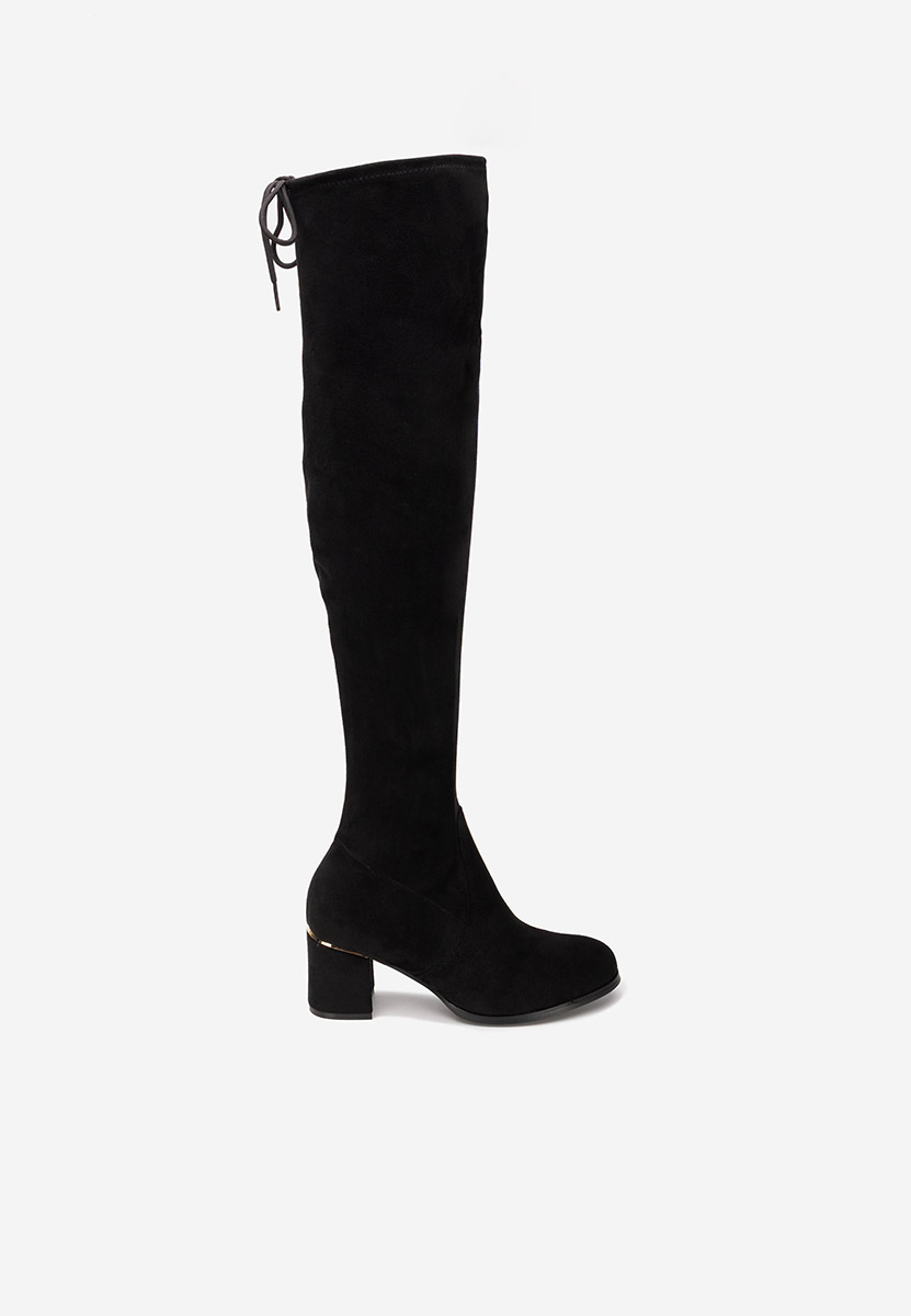 Cizme lungi peste genunchi Anelissa negre Cizme lungi peste genunchi Anelissa negre