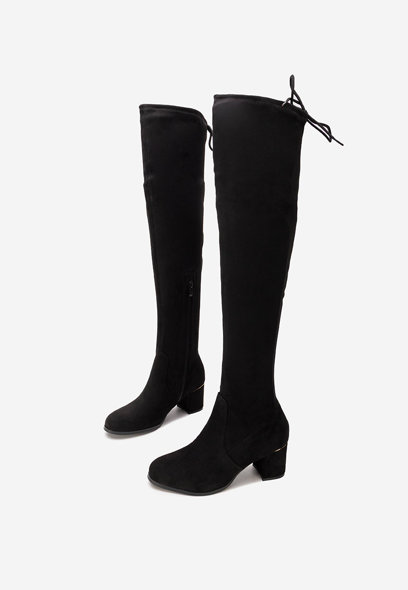 Cizme lungi peste genunchi Anelissa negre Cizme lungi peste genunchi Anelissa negre