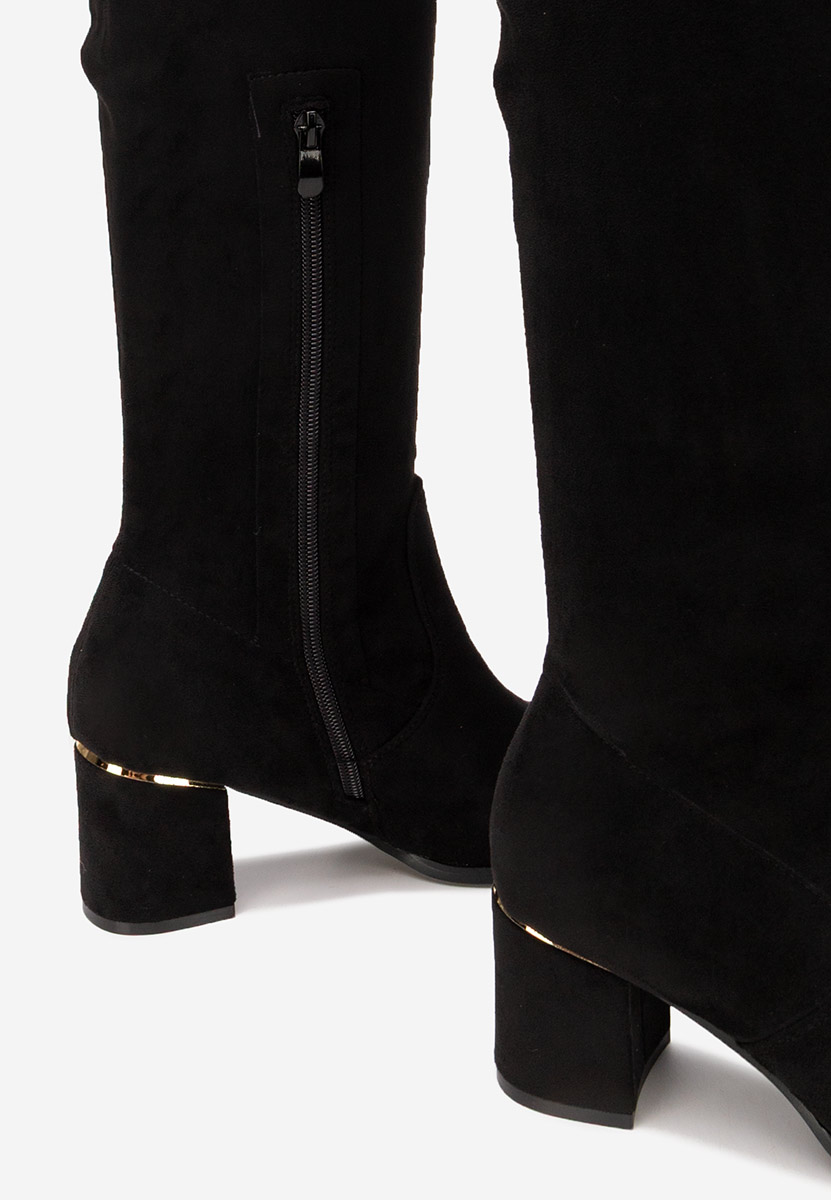 Cizme lungi peste genunchi Anelissa negre Cizme lungi peste genunchi Anelissa negre