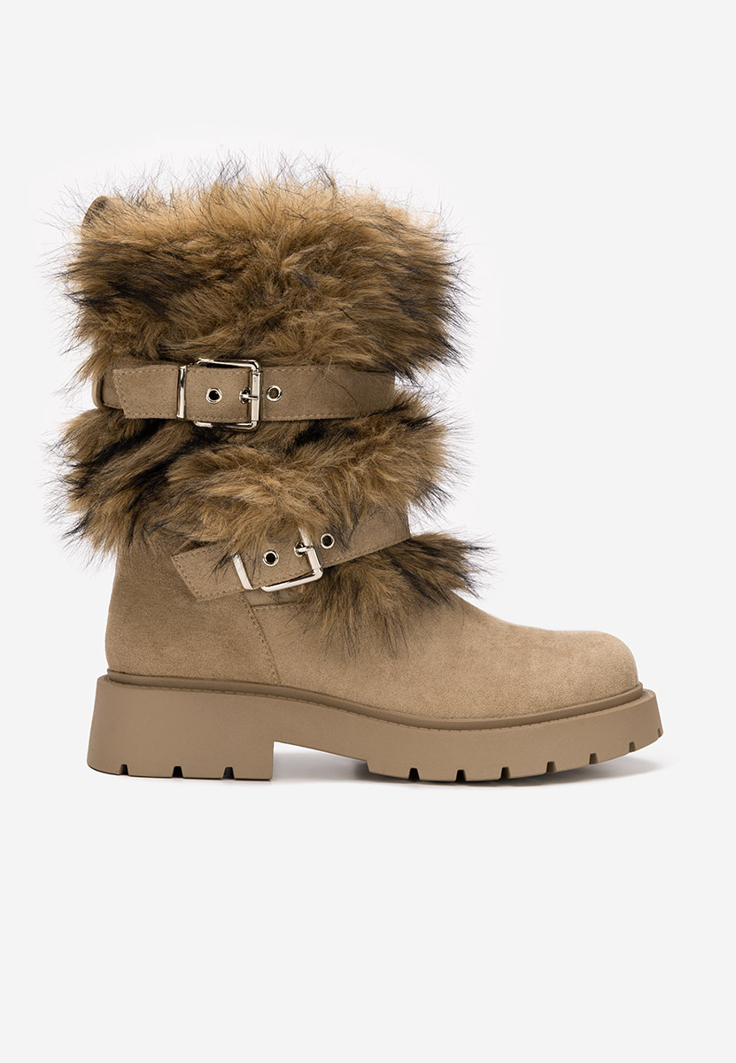 Cizme imblanite dama Nelisia kaki